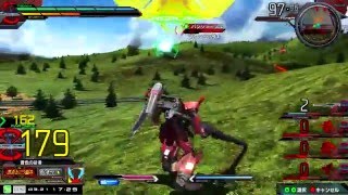 【高画質】EXVSマキシブーストONリプレイ　ガナーザクウォーリア視点 Extreme Vs. EXVSMBON MaxiboostON