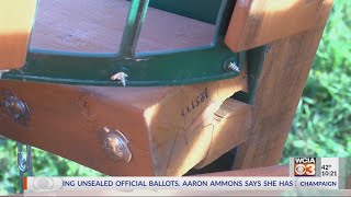 Swing set destroyed in wind was seven-year old's wish