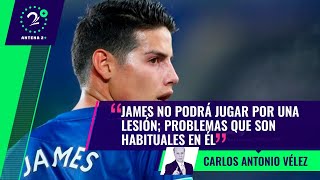James se lesionó otra vez. Díaz-Zapata figuras y aterradores números en Libertadores