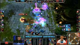 League of Legends World Championships - fnatic xPeke quadra against C9