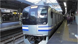 【列車発着・通過シーン  JR東日本編94】横須賀線E217系Y-124+Y-50編成 普通逗子行  品川駅到着～発車