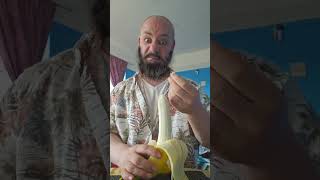 UGLY MAN WANTS TO EAT BANANA BUT HE DON'T KNOW HOW #shorts #shortvideo #uglystick #eatingasmr #bana