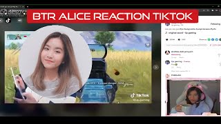 BTR ALICE REACT TIKTOK UP GAMING \u0026 HUJAN GAMING - PUBG MOBILE INDONESIA