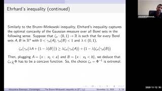 Alexandros Eskenazis  \\ The dimensional Brunn-Minkowski inequality in Gauss space