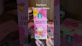 Trying Starbucks' Cherry Blossom Premium Mixes Instant and delicious #shorts