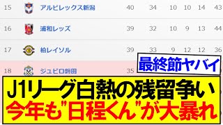 白熱のJ1残留争い、今年も”日程くん”が大暴れしてる件・・・