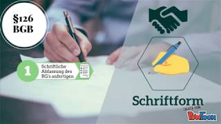 ► Formvorschriften der Rechtsgeschäfte