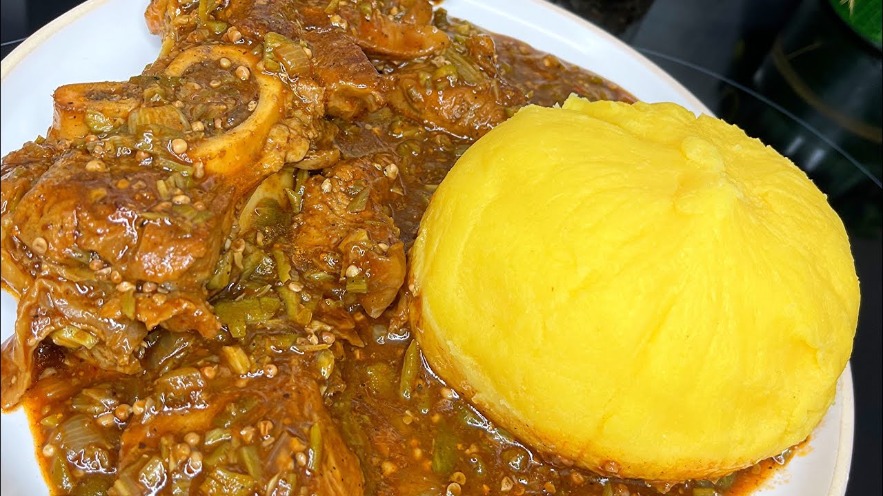 Fufu Sauce Gomboрџ ґрџњ пёџ Foufou Viande Youtube