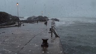 Ocean Storm Sounds for Sleep or Study - Loud Thunder, Waves, Howling Wind & Heavy Rain - Stormy Sea