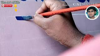 Learn hindi letter writing //, lettering font //oil painting // sign board writing .