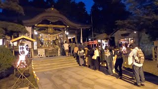 夏の終わりに湯倉神社で夏の夕べを楽しむ