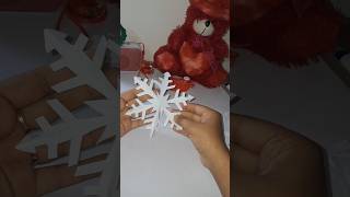 Paper കൊണ്ടൊരു snowflake ❄️⛄#diy #craft #art #explore #shorts