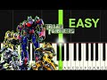 Transformers What I've Done Theme Song EASY Piano Tutorial