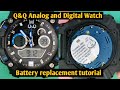 How to replace battery Q&Q analog and digital watch.