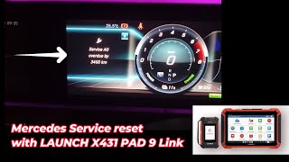 Mercedes E350e W213 all service light reset by LAUNCH X431 PAD 9 Link