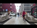 relaxing walk heavy rain walk in stockholm city 4k