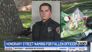 Fallen San Marcos police officer recognized with Austin street name