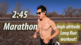 A 2:45 MARATHON  in a workout at High Altitude with Variable Pace! Sage Canaday #runningcoach