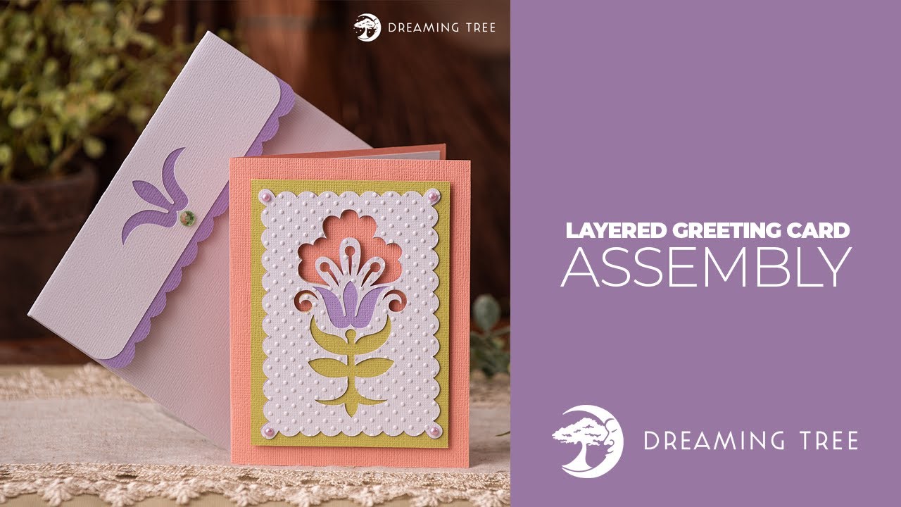 Svg File Layered Greeting Card Assembly Tutorial For Cricut