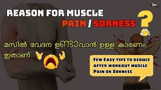 Muscle Pain or Soreness after workout reason | മസിൽ വേദന ഉണ്ടാവാനുള്ള കാരണം | Fitness Malayalam
