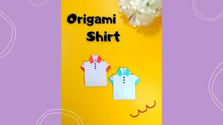 How to make an origami shirt Cara melipat kemeja dari kertas DIY Origami Paper Crafts #shorts