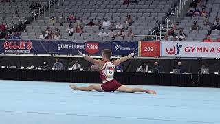 Allan Bower - Floor Exercise - 2021 U.S. Gymnastics Championships - Senior Men Day 1