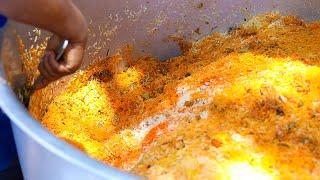 80KG Hyderabadi Chicken Dum Biryani Making | Street Food | Gundu Bhai Hyderabadi Biryani | Foodegy