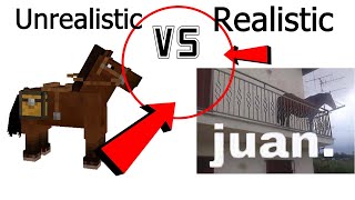 Unrealistic vs realistic horse