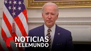 EN VIVO: Biden ordena acelerar la entrega de cheques de ayuda y más cupones de alimentos | Telemundo