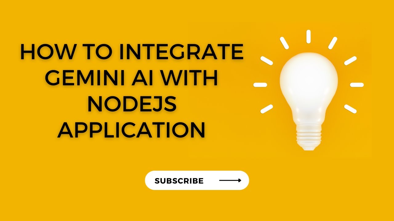 Seamless Integration: Using Gemini AI Model In Node.js Application ...