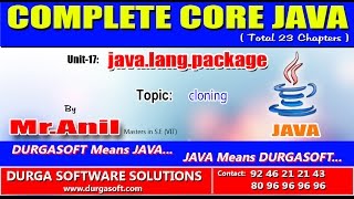Core Java - java.lang.package - cloning