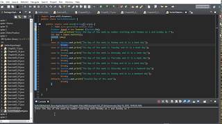 Java Eclipse How to use/make switch Statements