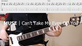 Must see if you've been learning BASS for a month│MUSE - Can't Take My Eyes Off You│BASS  TAB