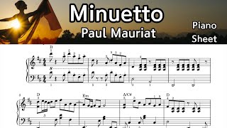 Minuetto / Piano  Sheet Music / Paul Mauriat/ by SangHeart Play