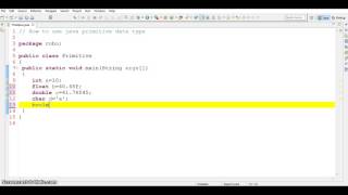 Java Program 02: Primitive data type