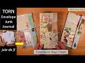 TORN ENVELOPE JUNK JOURNAL Tutorial ⭐ Beginner Friendly ✅