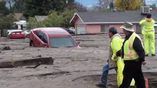 The Mini Flood Aftermath Highland California, Eastern Greater Metropolitan Los Angeles Region