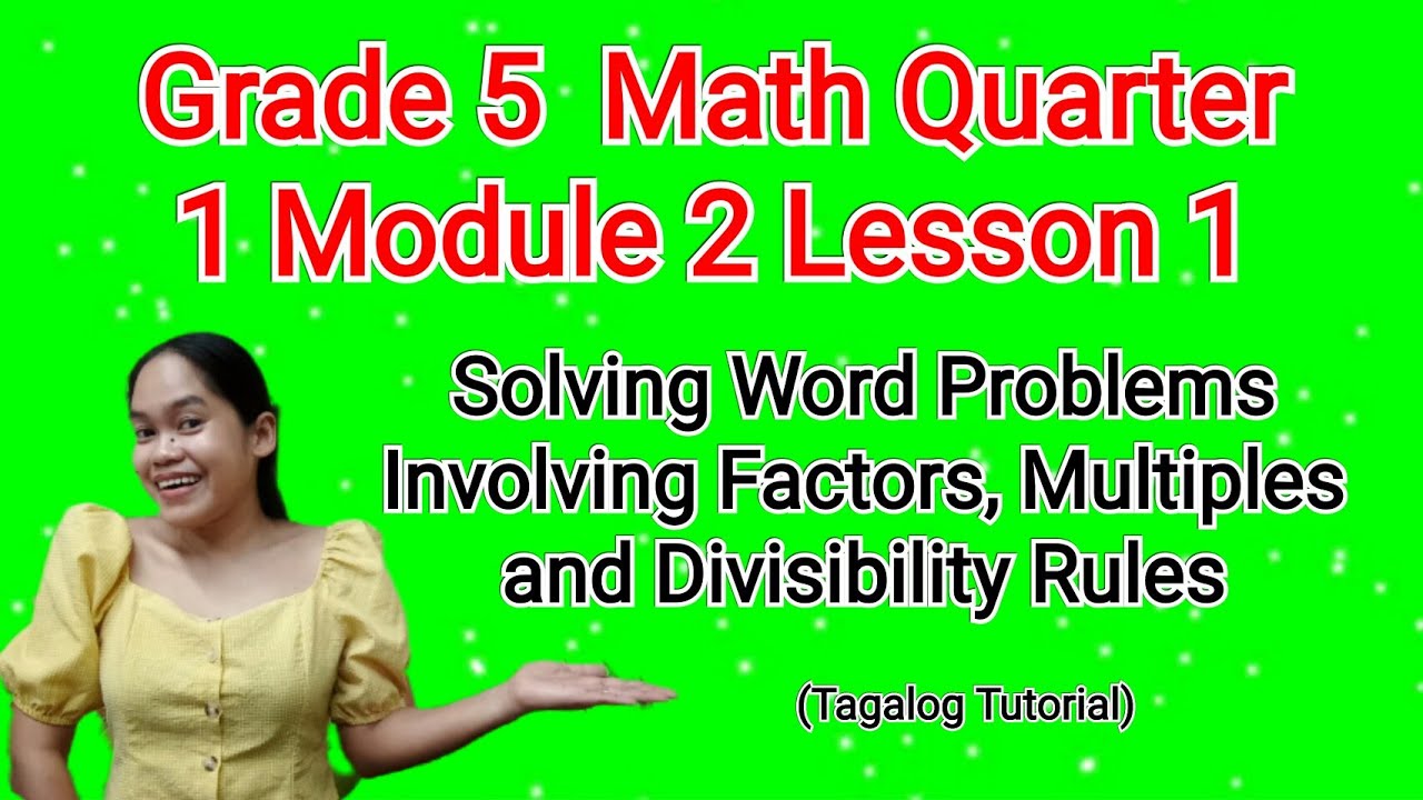 Math 5 Q1 Module2 Lesson 1 Solving Word Problems Involving Factors