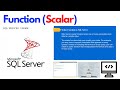 How to Build Your First Scalar Function in SSMS | SQL Server Tutorial