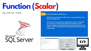 How to Build Your First Scalar Function in SSMS | SQL Server Tutorial