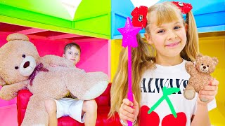 Diana y Roma en el desafío de magia de colores y muchos otros desafíos divertidos para niños
