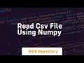 read csv file using numpy