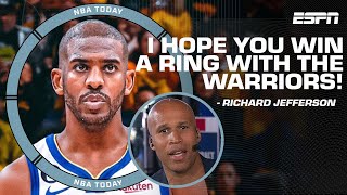 Richard Jefferson reacts to CP3 to the Warriors: I hope you win a ring! 💍 | NBA Today