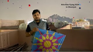 Night Kite flying| Dhoolpet| old city | Sankranthri 2024|kite cutting || Hyderabad