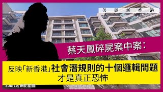 【美麗新香港 033 🇭🇰💀】蔡天鳳碎屍案中案：反映「新香港」社會潛規則的十個邏輯問題，才是真正恐怖