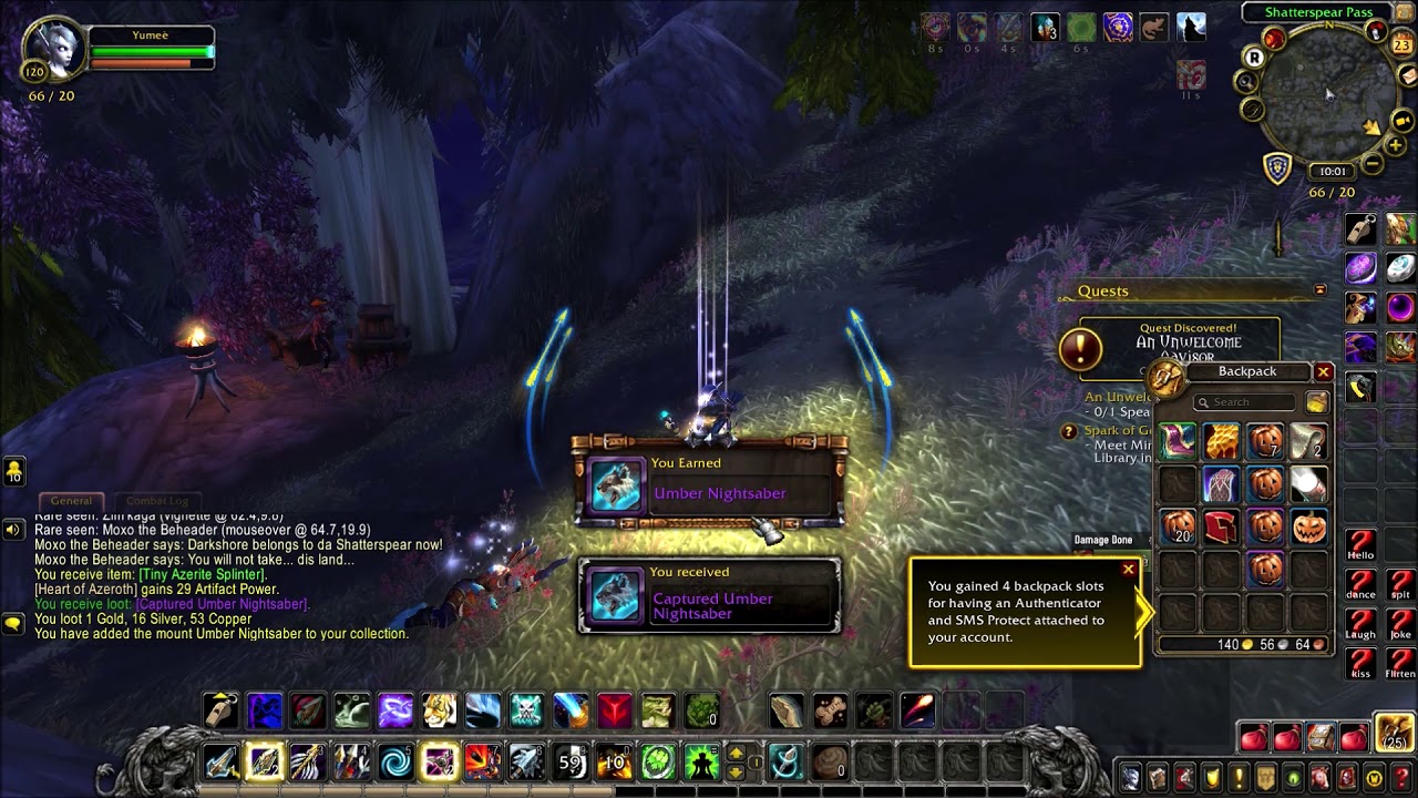 Captured Umber Nightsaber Mount Drop Youtube