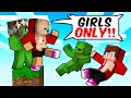 JJ And Mikey Survive On GIRLS ONLY ONE BLOCK In Minecraft - Maizen