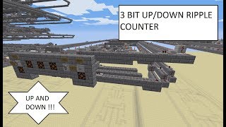 [Minecraft] Redstone stuff #14 - 3 bit up down ripple counter