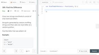 LeetCode 389. [easy] Find the Difference
