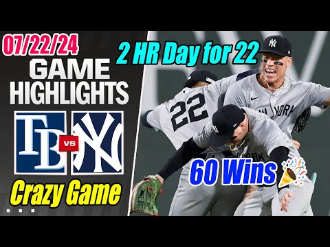 New York Yankees vs Tampa Bay Rays [JUEGO COMPLETO] Highlights 22 de julio de 2024 ¡Los Yankees llegan a 60 victorias!